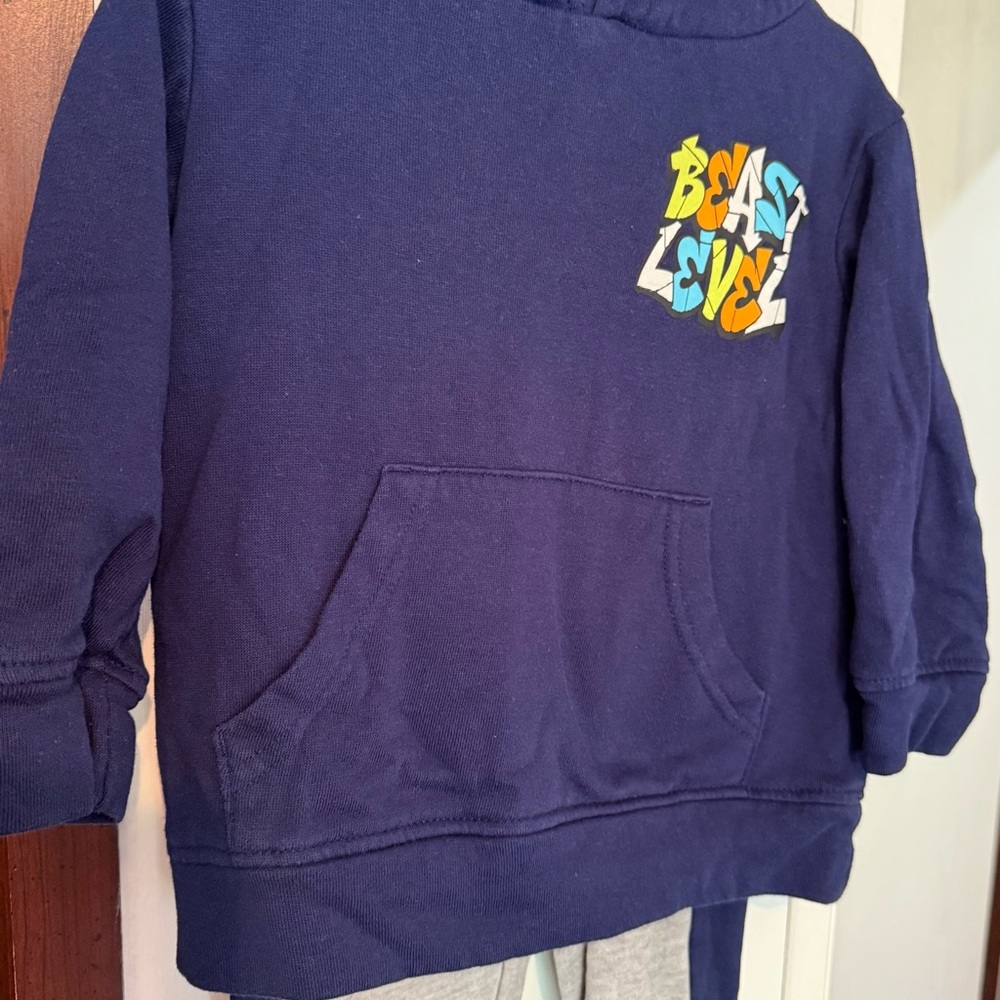 BCG Kids Navy Hoodie with Colorful Graphic